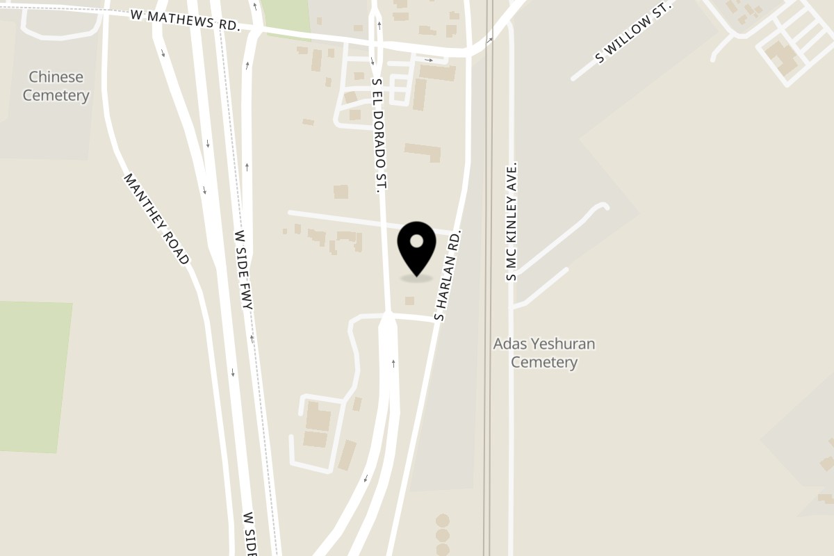 Map showing the location of Tawa Tadka Tandoor on 8490 S El Dorado St in French Camp